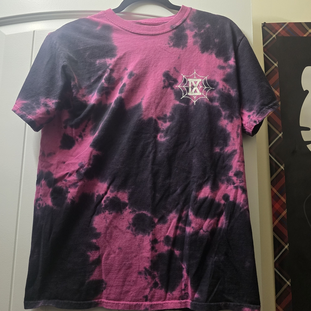 Ice Nine Kills Tie-Dye Pink and Black Graphic Tee
